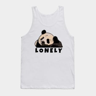 Lonely Sad Panda Tank Top